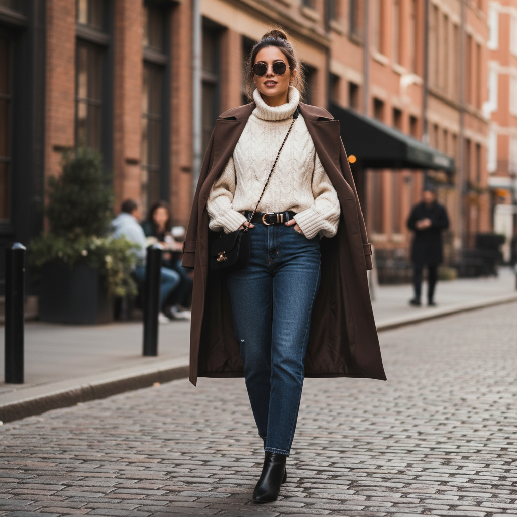 Celeb Denim Trend: Wear It with Sweaters Now!