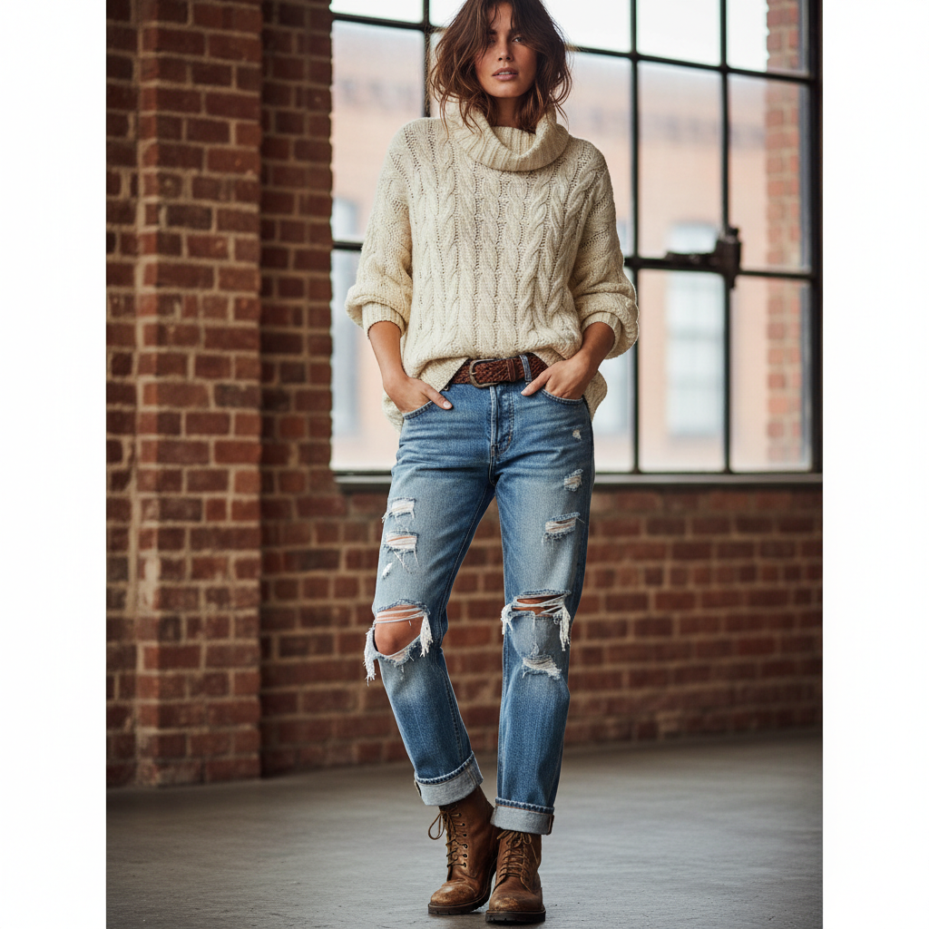 Celeb Denim Trend: Wear It with Sweaters Now!