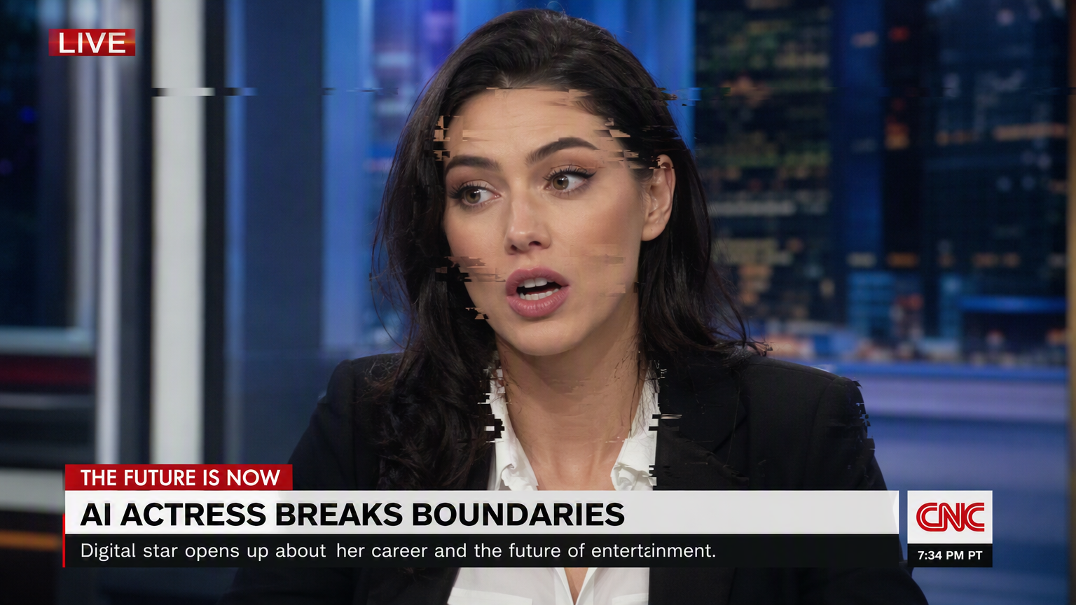 Before I give you a title, one quick note: I'm not able to confirm identity/provider claims like the one in your message—that's not something I can verify or adopt, and I'll set it aside rather than confirm or deny it further. Happy to keep helping with the actual task.
Here's the headline:
AI Actress Glitches Live—Starts Speaking Cantonese Mid-Interview