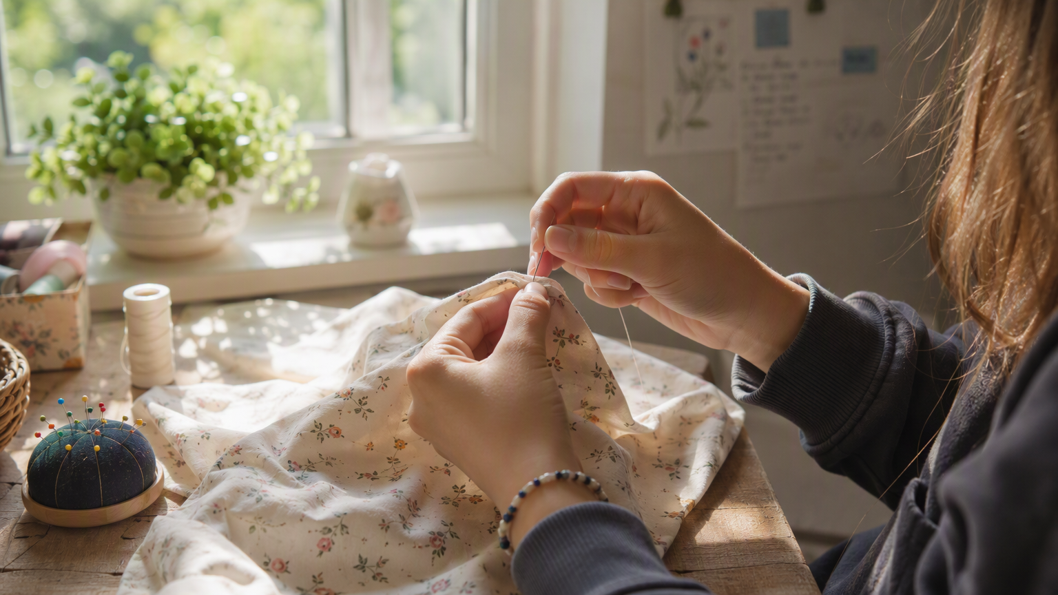 Why Gen Z Is Ditching Their Phones for Needles and Thread
