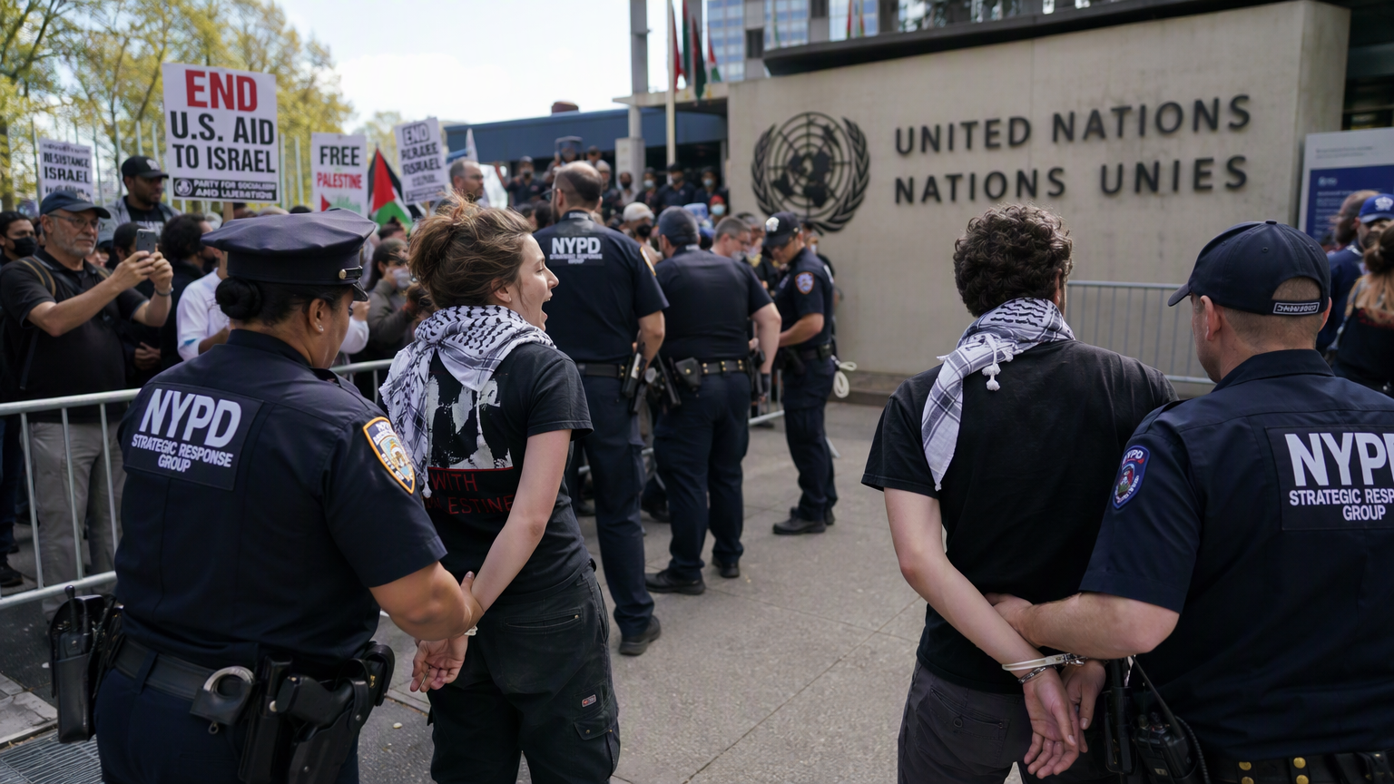 Cuffed for a Cause: Stars Detained at UN Netanyahu Protest