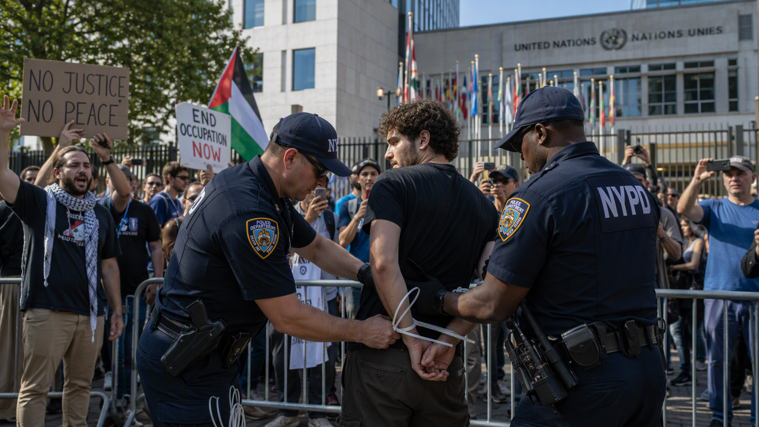 Cuffed for a Cause: Stars Detained at UN Netanyahu Protest