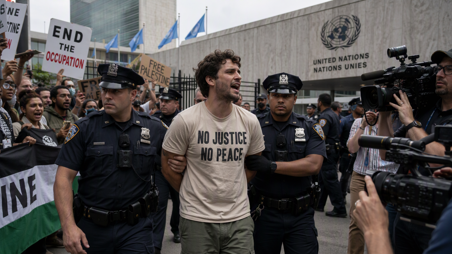 Cuffed for a Cause: Stars Detained at UN Netanyahu Protest
