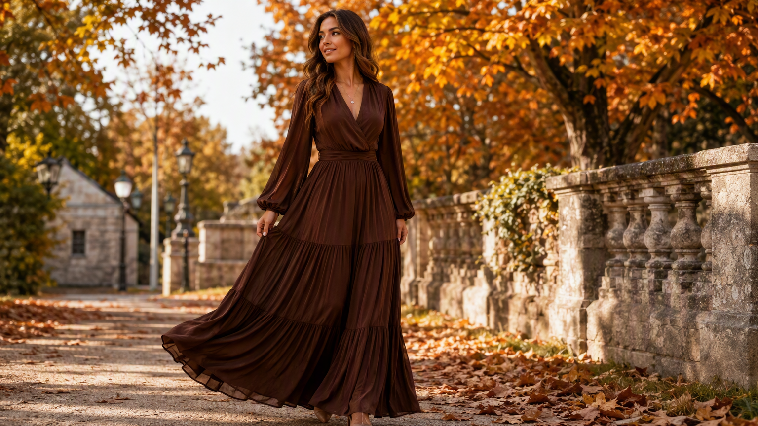 Sharon Stone's Chocolate Maxi Dress Is Fall's Best Wedding Look