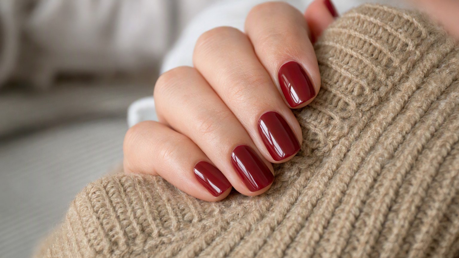 Anne Hathaway's $12 Cherry Noir Nails Are Fall's Must-Have