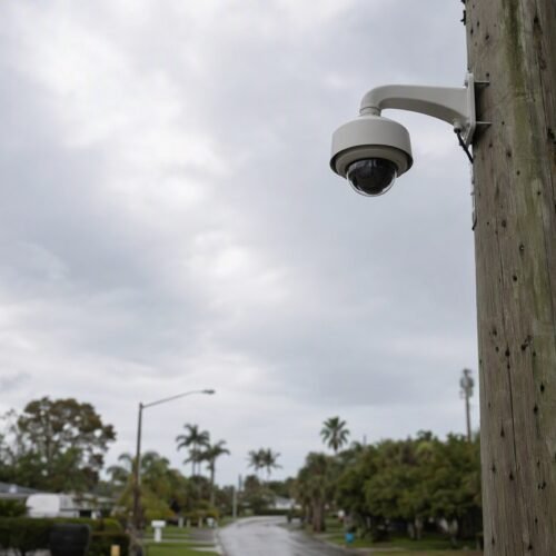 Fourteen extra surveillance cameras. Three claimed. Eleven just... hanging out on utility poles in St. Lucie County, Florida, watching cars go by, and nobody - not the sheriff's office, not either of the county's other two police departments - will s