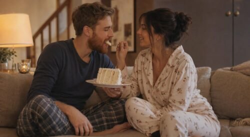 While the rest of Hollywood was probably popping champagne and throwing thousand-dollar-a-plate anniversary dinners, Selena Gomez and Benny Blanco spent their first wedding anniversary in pajamas, eating cake and watching their own wedding videos. An