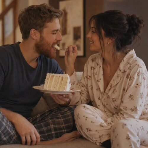 While the rest of Hollywood was probably popping champagne and throwing thousand-dollar-a-plate anniversary dinners, Selena Gomez and Benny Blanco spent their first wedding anniversary in pajamas, eating cake and watching their own wedding videos. An